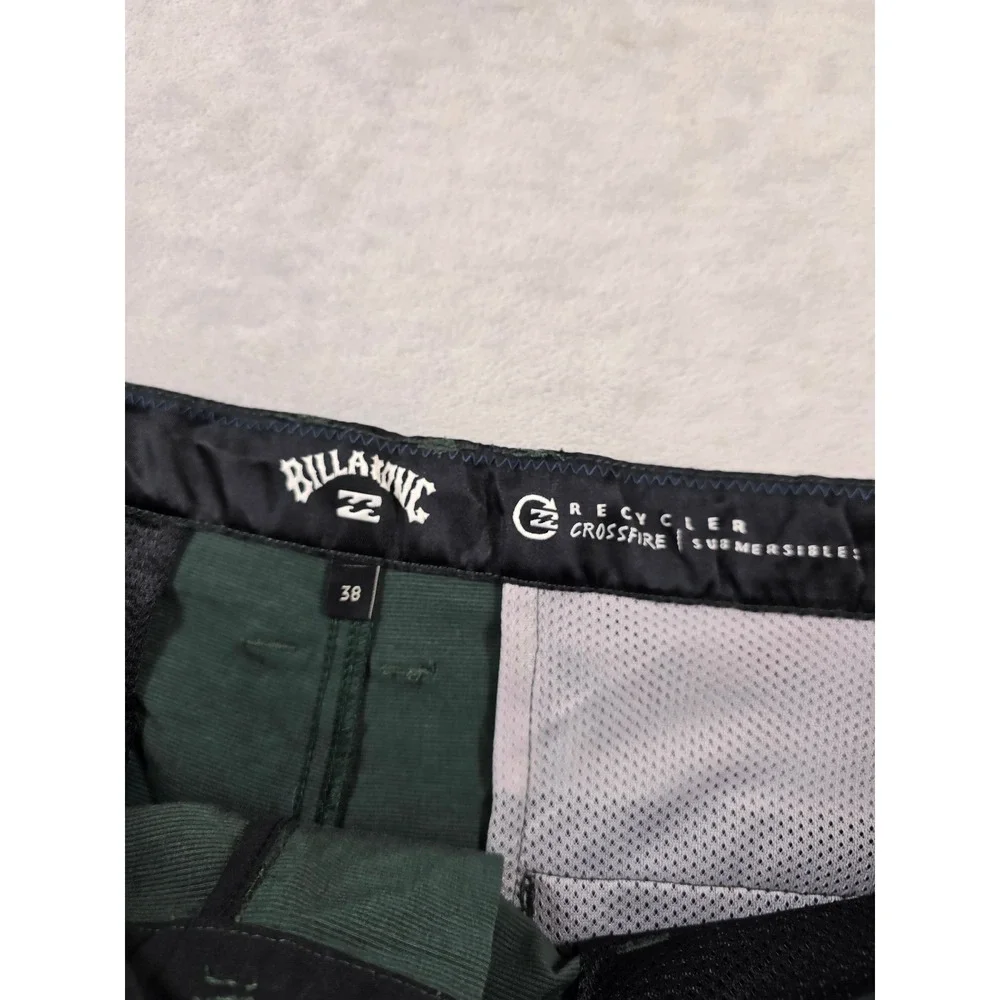 Billabong Hybrid Shorts Men 38 Green Stretch Crossfire Submersible Walkshort NEW